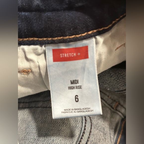 Express Midi Denim Shorts Size 6 - Picture 6 of 8